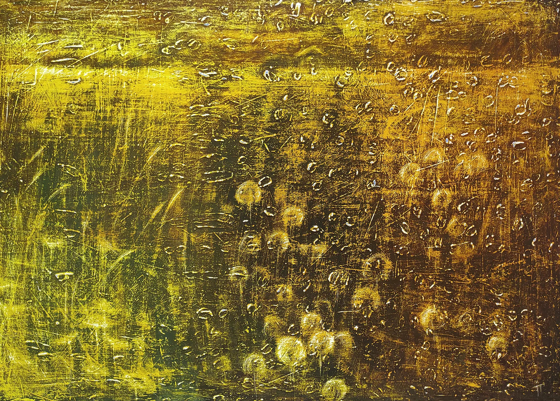 Image of In the grass by Halyna Ilkiv, size: 50*70 см, made of MDF tablet, acrylic, varnish, Graphics medium, from Morshyn, part of the since childhood series