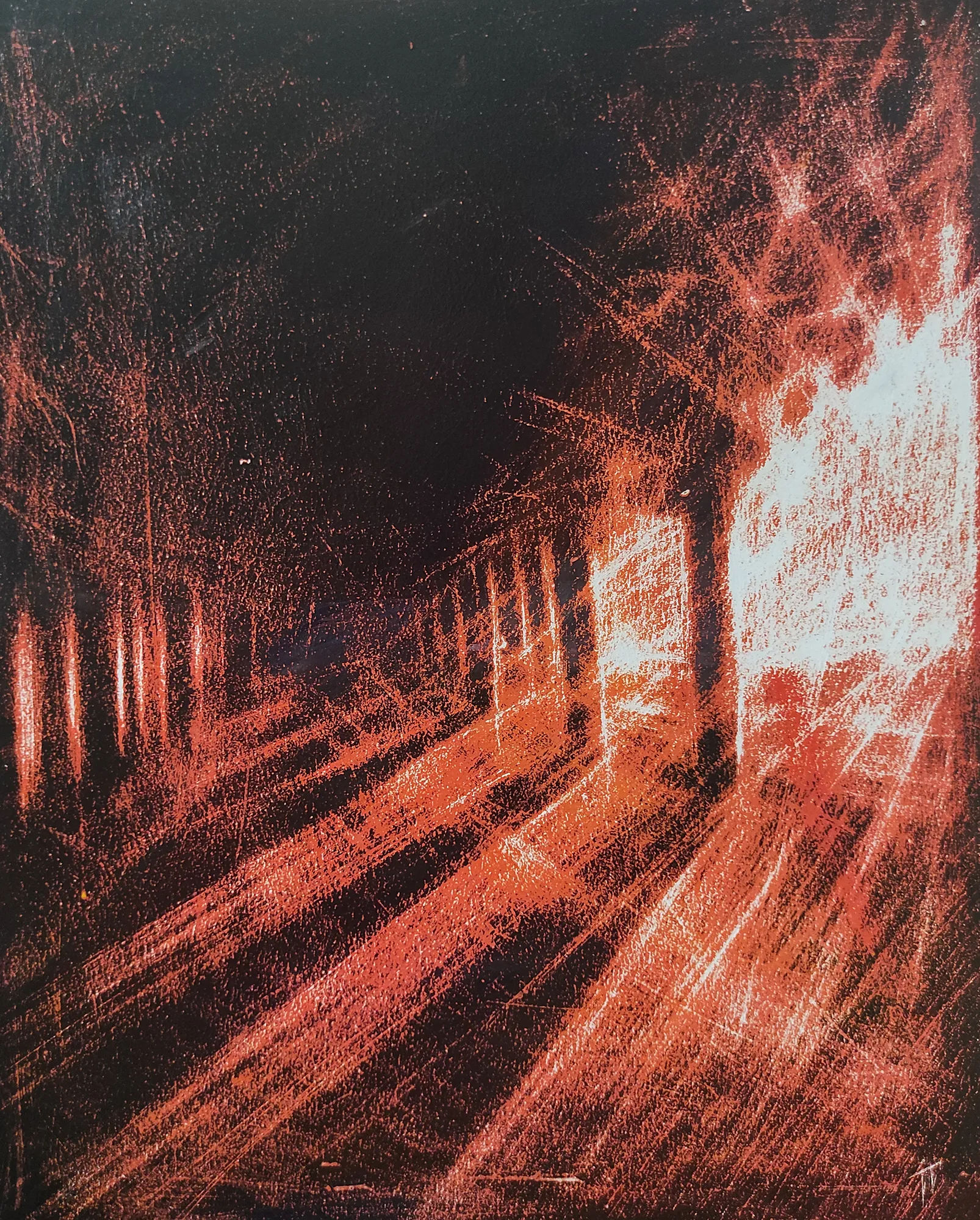 Image of path by Halyna Ilkiv, size: 50*40 см, made of MDF, acrylic, varnish, Graphics medium, from Morshyn