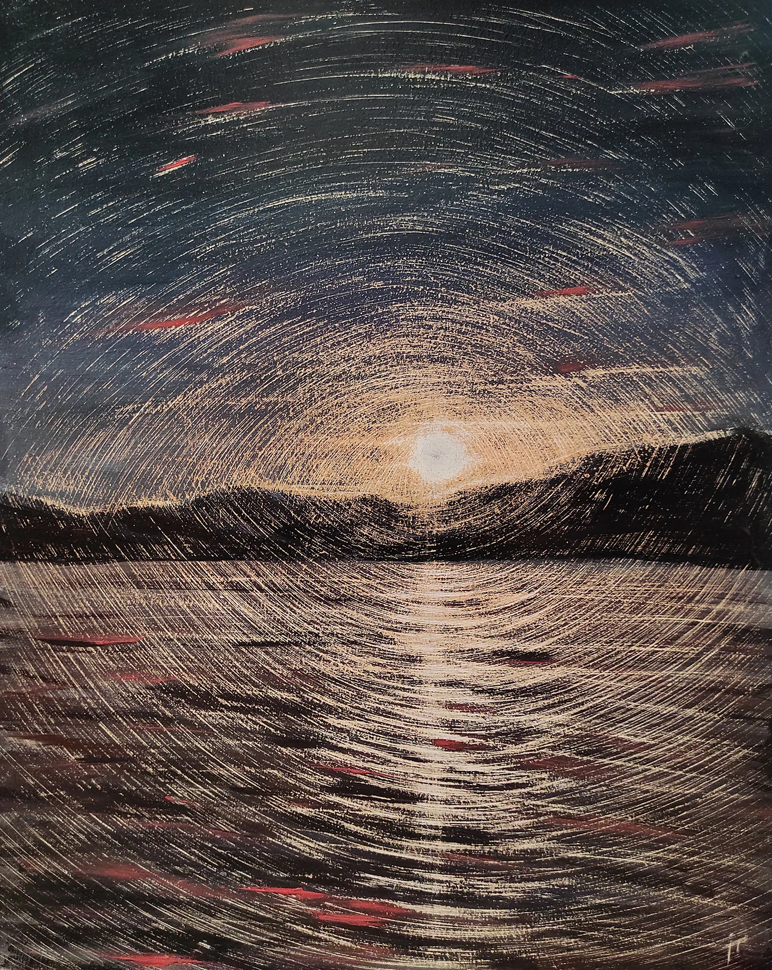 Image of Quiet evening by Halyna Ilkiv, size: 50*40 см, made of MDF, acrylic, varnish, Graphics medium, from Morshyn